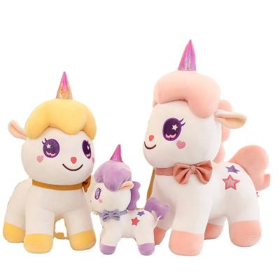 China Wholesale Plush Custom Stuffed Unicorn Plush Toys Holding Magical Unicorn for sale