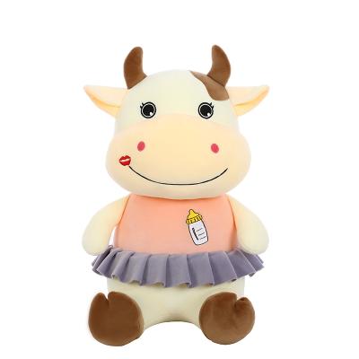 China Hot Selling Custom Plush Stuffed Animals Cattle Toys Bull Plush Toys Cow Pillow for sale