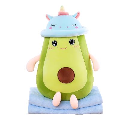 China Plush Avocado Plush Toy Pillow Cover Travel Children's Car Cover for sale