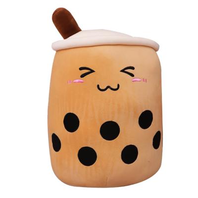 China Custom Stuffed Cushion Boba Milk Tea Plush Toy Pearl Milk Tea Cup Toy for sale