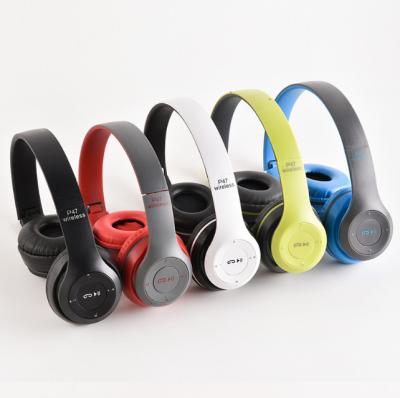 China Promotional audifonos p47 adjustable hot sale holiday gifts wireless headphones for kids for sale