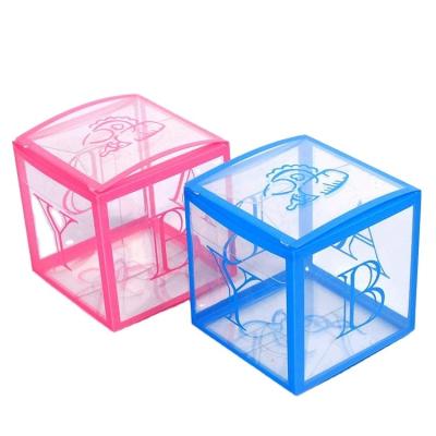 China Disposable Biodegrade Material Custom Printing Cosmetic Use Clear Folding Plastic Boxes for sale