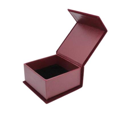 China Handmade Cardboard Velvet Tray Paper Packaging Ring Box for sale