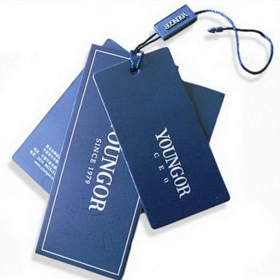 China Anti Counterfeit Custom Design Printing Art Paper Clothing Labels Hang Tags for sale