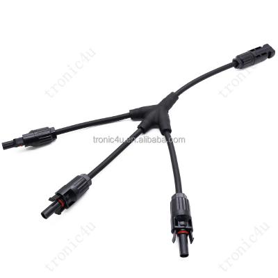 China Power 3 in 1 Y/T Branch Pipe for Solar Panel System Cable Branch Y-Adapter Connectors for Solar System for sale