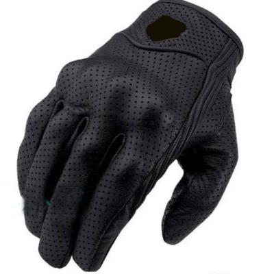 China Sports& Full Finger Motorcycle Goat Skin Leather Riding Gloves With Touch Screen for sale