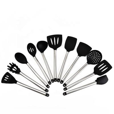 China Sustainable Premium 11pcs Cookware Set Silicone Heat Resistant Kitchen Utensils for sale