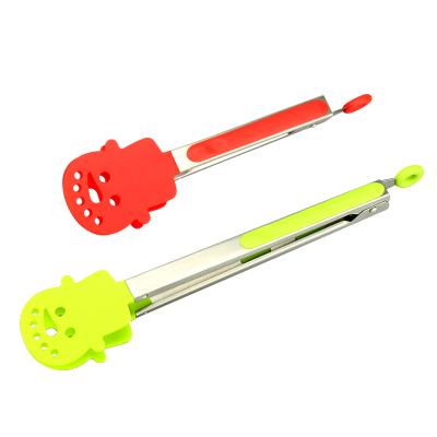 China Factory Direct Supply Viable Plastic Kitchen Instruments 9 Inch Food Tong Christmas Customized Skeleton Kitchen Utensils Nylon Tongs for sale