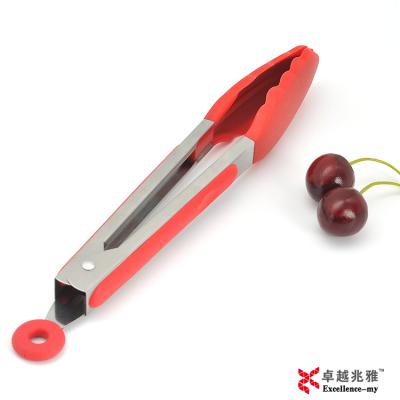 China Viable Multiple Size 9 Inch BBQ Grilling Tong Kitchen Cooking Tools Silicone Food Silicone for sale