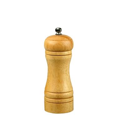 China Viable High Quality Kitchen Spice Tool Classic Wood Manual Salt Grinder Pepper Mill Grinder for sale