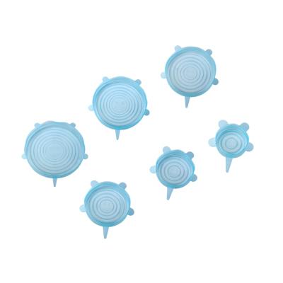 China 6 PCS Silicone Storage Cover Stretchable Non Puddle Kitchen Accessories Lid Cover Keep Food Fresh for sale