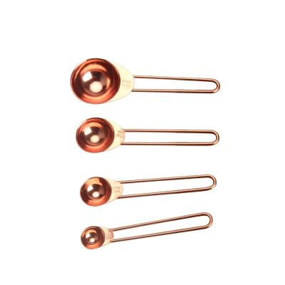 China Viable Set Kitchen Doser Stainless Steel Cooking Tools 4pcs Rose Gold Doser for sale