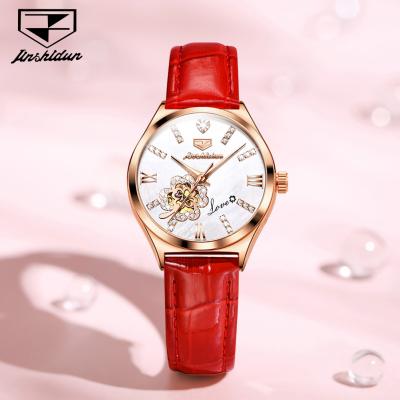 China Hollow Mechanical Skeleton Logo Fashion Casual Fashion Lady's Automatic Watch Women's Watch- Custom Made Water Resistant JSDUN 8924 for sale