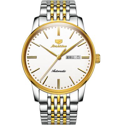 China Day/Date Factory Movement Professional Men's Imported Stainless Steel Length 21cm Waterproof Mechanical Watch JSDUN8767 for sale