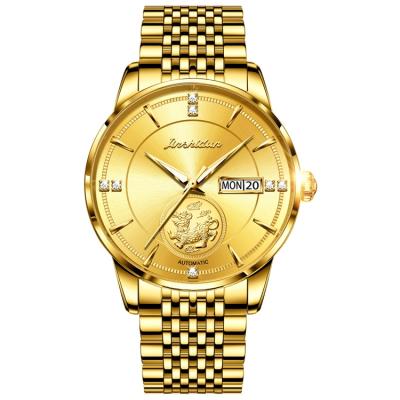 China JSDUN 8846 China Manufacturer JSDUN 8846 China Day/Date Manufacturer Men Waterproof Imported Movement Stainless Steel Length 21cm Coated Glass Mechanical Watch for sale