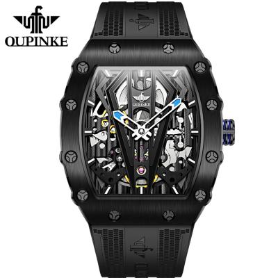 China Oupinke Waterproof 3179 Mechanical Watches Square Case Men Luxury Tourbillon Waterproof Equips Automatic Watch for sale