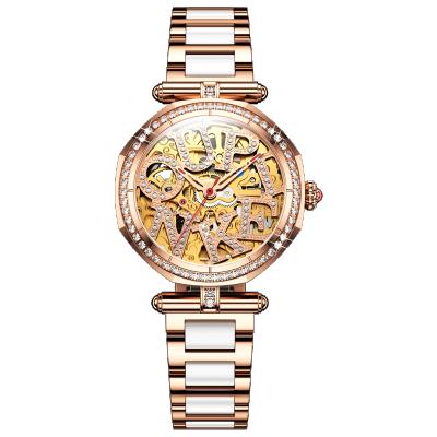 China Popular Manufacture Oupinke 3175 Day/Date Lady High Quality Waterproof Professional Ceramic Watch for sale