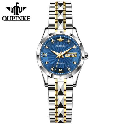 China Oupinke 3169 Simple Mechanical Movement Business Luxury Waterproof Watches Competitive Round Face Made In China Clocks Women Watch for sale