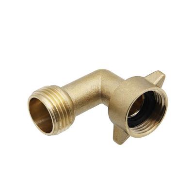 China Solid Brass RV Water Intake Pipe Hose Fittings 90 Degree Pipe Elbow for sale