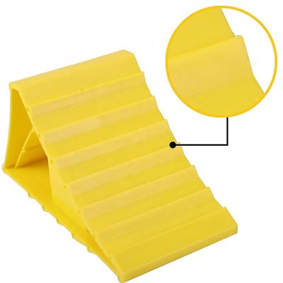 China Yellow trailer part truck part truck wheel chock without rope to hold down your trailer or rv for sale