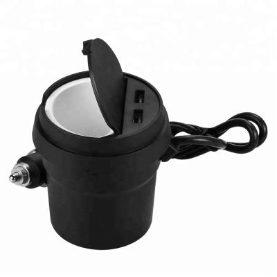 China Ipad/Camera/PDA/MP3 2 USB Left Mobile Phone/Car Cup Ashtray Charger for sale