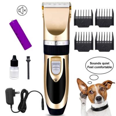 China Small Animals Pets Low Noise Rechargeable Cordless Electric Quiet Hair Clippers Hair Razor Trimmer Set For Dog Cat for sale