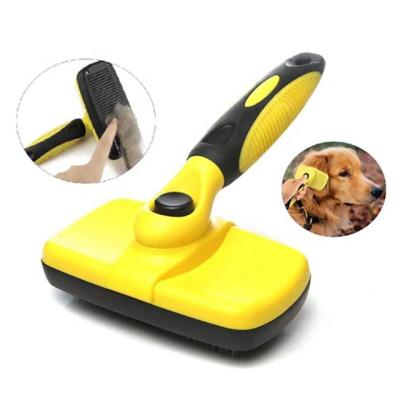 China Viable Hot Sale Dog Pet Self Cleaning Brush Pet Hair Slicker Remover for sale