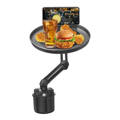 China Dining Table Stable Adjustable Multifunctional Mobile Phone Bracket Tray Food Car Wireless Charger Car Dining Tray for sale