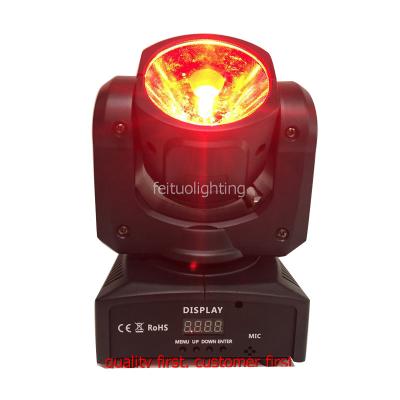 China 2018 new stage sound activated party lights dmx rotating super beam 60W led mini moving head RGBW movinghead spot led 60W for sale