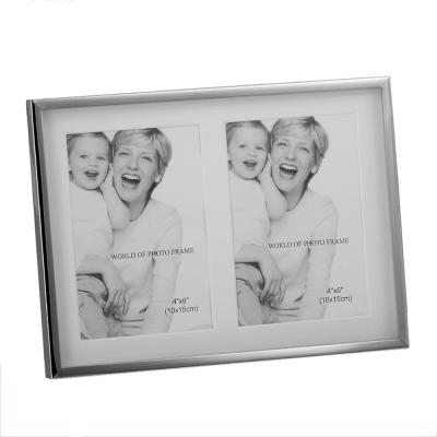 China New classic / postmodern roll shape, silver plated iron shadow box photo frame for sale