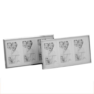 China Photo Frame Three Pictures Deep Photo Frame Silver Plated Shade Glass Box Frame for sale