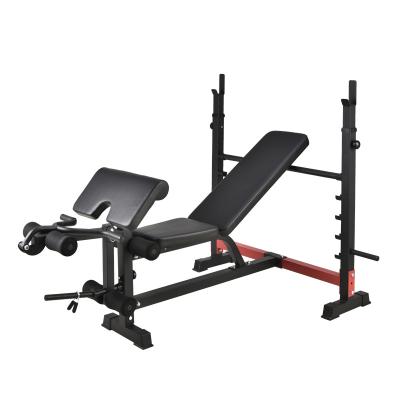 China Bed Adjustable Foldable Press Bench Training Salon Weightlifting Rack Barbell Squat Bench for sale