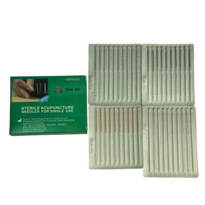 China Hot Sale 2in Body Aluminum Foil Cooper Handle Chinese Acupuncture Painless Wrapping Medical Needles for sale