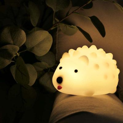 China YIZHI Cartoon Creative Portable Kids Bedroom Children Table Lamp Usb Touch Rechargeable Sensor Control Led Hedgehog Night Light For Baby for sale