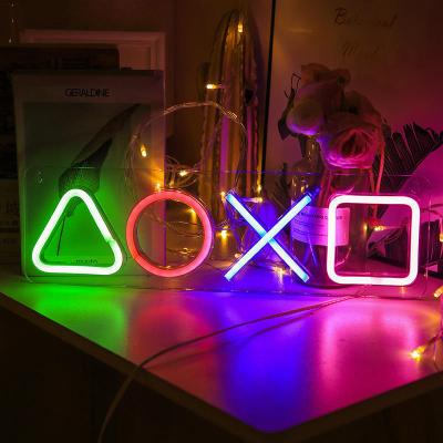 China YIZHI Night Club Led Symbol Neon Custom Acrylic Sign Handle Game Lamp Table Neon Lights For Wall Hung Decoration for sale