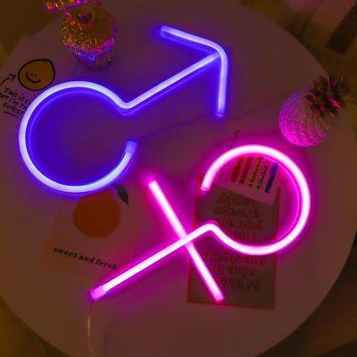 China YIZHI Nightclub Wall Art Sign Bedroom Decoration Light Gender Symbol Hanging Night Lamp Custom Led Neon Sign Lights For Home Party for sale