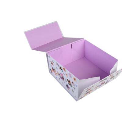 China Recycled Materials Flip Lid Packaging Rigid Cardboard Paper Box Custom Magnetic Closure Gift Boxes Customized Cosmetics Makeup Wigs Paper Packaging for sale