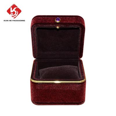 China Recyclable Customized Packaging Boxes Ring Box Jewelry Velvet Gift Watch Medal Caja Earring Bracelet Necklace Luxury for sale