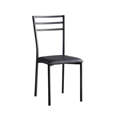 China (Height) China Supplier Adjustable Durable Black Coating Dining Chair Set Metal Dining Chair for sale