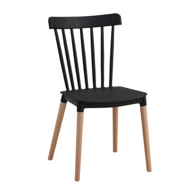 China (Height) Hotselling Adjustable Wooden Leg Dining Plastic Chair For Sale for sale