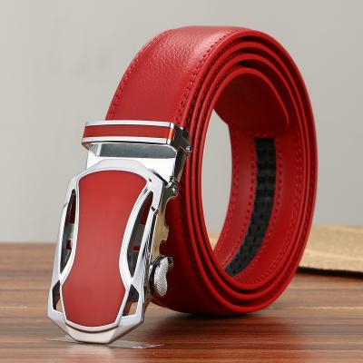 China Fashion Men's Belt Casual Style Double Point Pin Buckles Man Leather Belt for sale