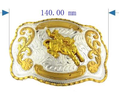 China DOUBLE COLOR BELT BUCKLE 40mm new gold sliver large metal double color belt buckle for sale