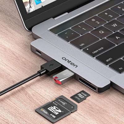 China USB 3.0 Hub Dock Dual Reader Multiport Type-C Hub Adapter USB Type-C Hub SD Card Reader and TF Card to Video Converter USB Adapter high definition for laptops for sale