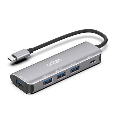 China USB-C Port to USB 3.0 Four Port USB C Hub, USB C Docking Station 6 in 1 Type C Laptop Dock Station Adapter for sale