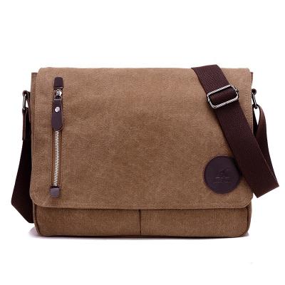 China Custom Made Messenger Waterproof High Quality Waterproof Wear-resistant Travel Vintage Canvas Shoulder Crossbody Bag Retro for sale