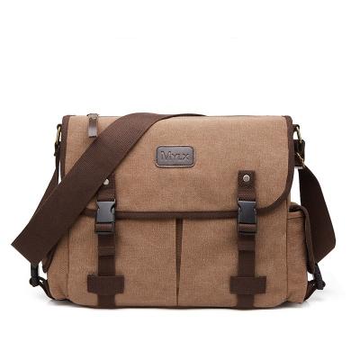 China Retro Luxury Canvas Vintage Canvas Custom Women Men Messenger Shoulder Bag for sale