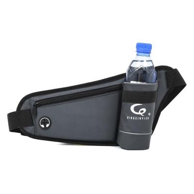 China Waterproof Wear-Resistance With Bottle Holder Sports Waterproof Running Custom Fanny Pack Waist Bag With Bottle Holder for sale