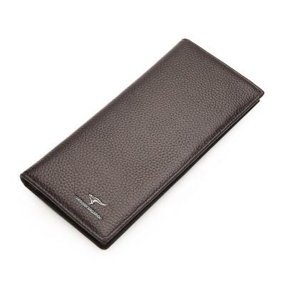 China 2021 Daily Men's Card Custom Slim Soft Leather Anti Theft Waterproof Long Wallet for sale