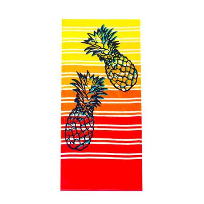 China Custom Beach Towel QUICK DRY Logo Cotton Towel Woven Full Color 100% Cotton Reactive Printing Beach Towels for sale