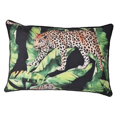 China Hot Selling Custom Print Decoration Long Leopard Printed Throw Cushion Homes And Gardens Animal Living Room for sale